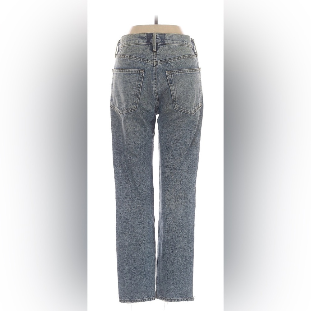 FRAME Le Original Distressed Straight Leg Jeans in Cascade Blue Rips-SZ 24 - Picture 15 of 15